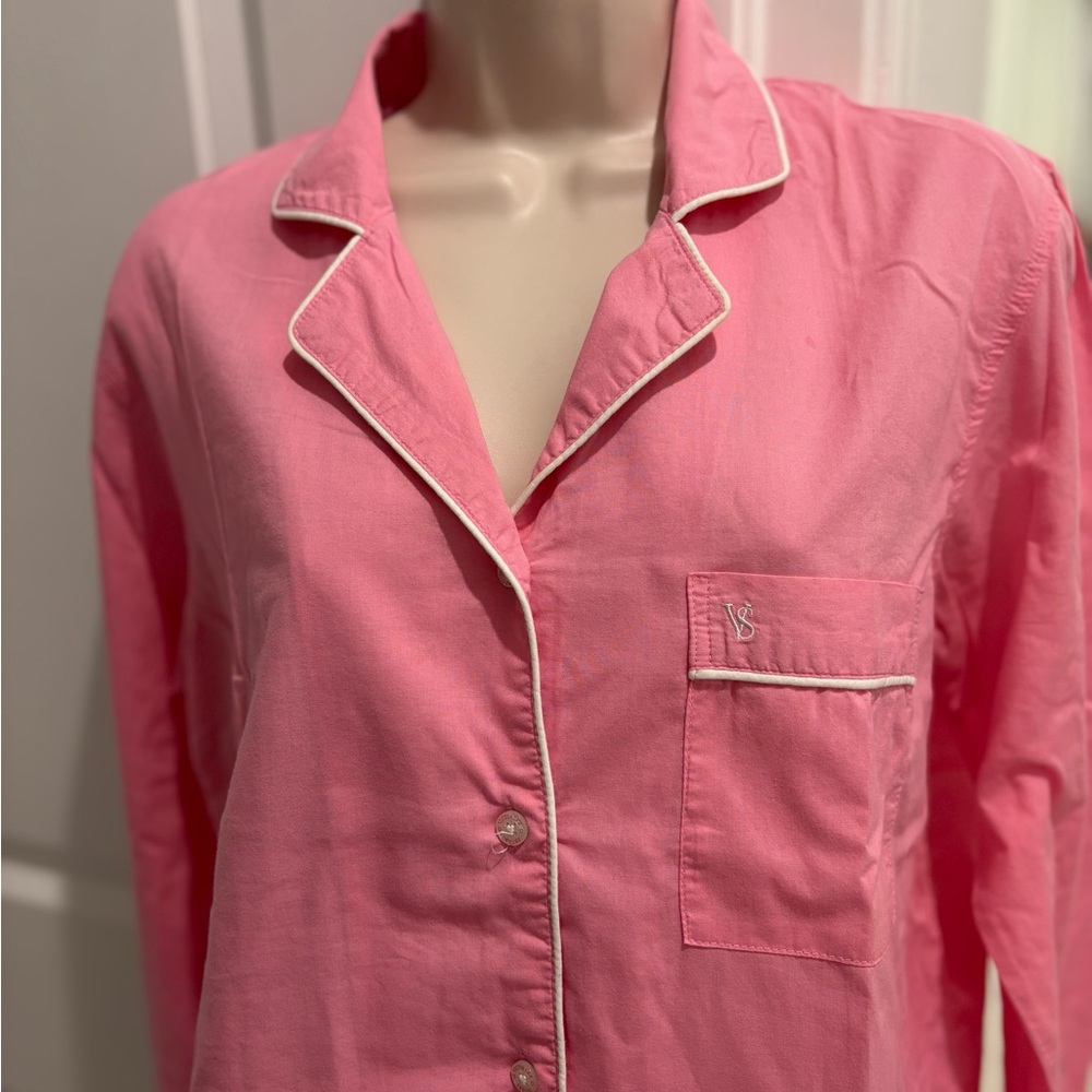 Victoria Secret Pajama Set Pink Boxer Shorts Size XS 2psc